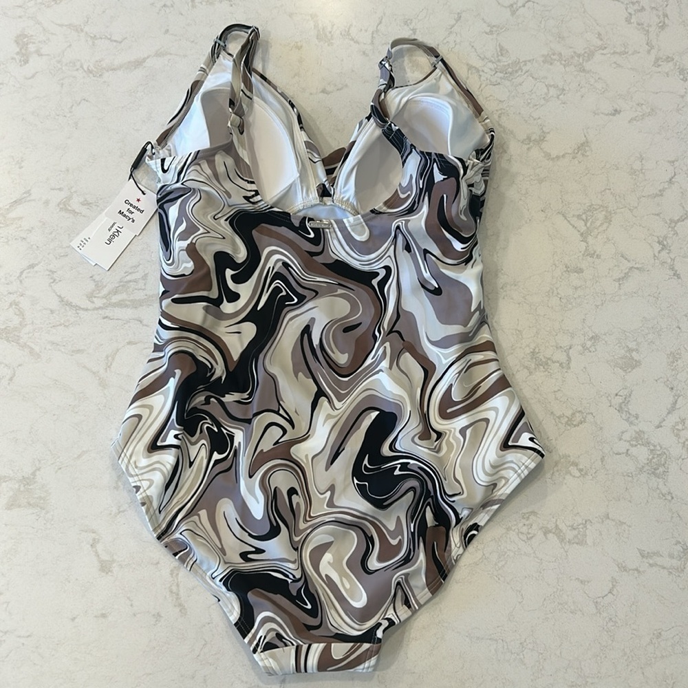 Calvin Klein Women's Twist Tummy Control One-Piece‎ Swimsuit 18 Plus NWT - Picture 5 of 14